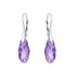Silver earrings "Anšante (Tanzanite)" with Swarovski™ crystals