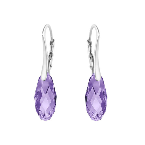 Silver Earrings "Anšante (Tanzanite)" with Swarovski™ Crystals