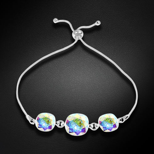 Sudraba rokassprādze "Apžilbinošs Mirdzums II (Aurora Borealis)" no 925 proves sudraba