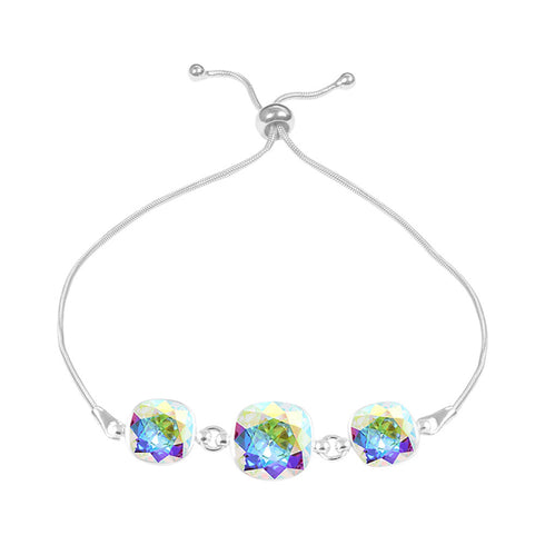 Sudraba rokassprādze "Apžilbinošs Mirdzums II (Aurora Borealis)" no 925 proves sudraba