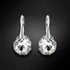 Silver Earrings "Ice Borders" with Swarovski™ Crystals