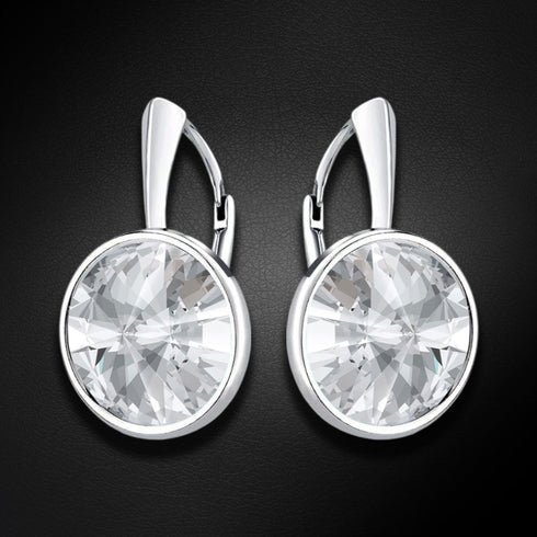 Silver earrings "Klaris" with Swarovski™ crystals