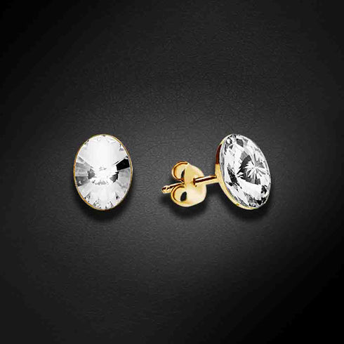 Silver earrings "Klaris V" with Swarovski™ crystals