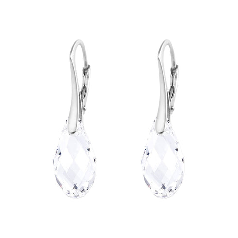 Silver earrings "Anšante" with Swarovski™ crystals