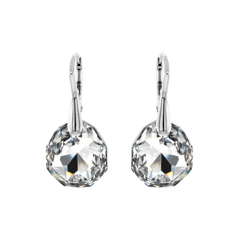 Silver Earrings "Ice Borders" with Swarovski™ Crystals