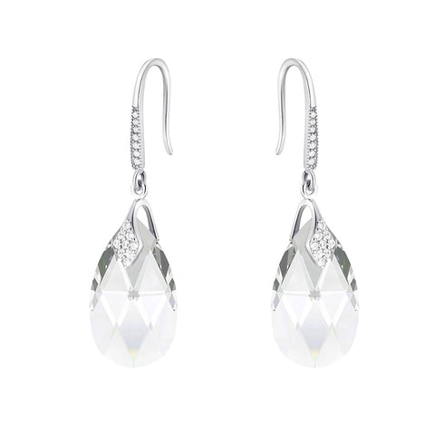 Silver earrings "Baroka III" with Swarovski™ crystals