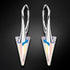 Silver Earrings "Smaile II (Aurora Borealis)" with Swarovski™ Crystals