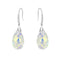 Silver Earrings "Baroque III (Aurora Borealis)" with Swarovski™ Crystals