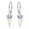 Silver Earrings "Smaile II (Aurora Borealis)" with Swarovski™ Crystals