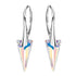 Silver Earrings "Smaile II (Aurora Borealis)" with Swarovski™ Crystals