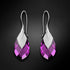 Sudraba auskari "Baroka II (Amethyst Light Chrome)" ar Swarovski™ kristāliem