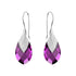 Sudraba auskari "Baroka II (Amethyst Light Chrome)" ar Swarovski™ kristāliem