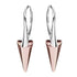 Silver Earrings "Smaile II (Antique Pink)" with Swarovski™ Crystals