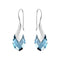 Sudraba auskari "Baroka II (Aquamarine Light Chrome)" ar Swarovski™ kristāliem