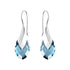 Sudraba auskari "Baroka II (Aquamarine Light Chrome)" ar Swarovski™ kristāliem
