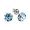 Silver Earrings "Classic (Aquamarine Blue)" with Swarovski™ Crystals