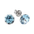 Silver Earrings "Classic (Aquamarine Blue)" with Swarovski™ Crystals