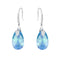 Sudraba auskari "Baroka III (Aquamarine AB)" ar Swarovski™ kristāliem