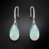 Silver earrings "Baroque III (Aquamarine Shimmer)" with Swarovski™ crystals