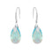 Silver earrings "Baroque III (Aquamarine Shimmer)" with Swarovski™ crystals