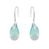 Silver earrings "Baroque III (Aquamarine Shimmer)" with Swarovski™ crystals