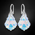 Silver earrings "Baroque VI (Aurora Borealis)" with Swarovski™ crystals