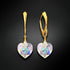 Silver Earrings "Dear Valentine (Aurora Borealis)" with Swarovski™ Crystals