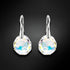 Silver Earrings "Ice Borders (Aurora Borealis)" with Swarovski™ Crystals