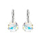 Silver Earrings "Ice Borders (Aurora Borealis)" with Swarovski™ Crystals