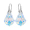 Silver Earrings "Baroque VI (Aurora Borealis)" with Swarovski™ Crystals