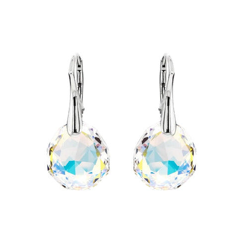 Silver Earrings "Ice Borders (Aurora Borealis)" with Swarovski™ Crystals