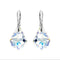 Silver Earrings "Baroque V (Aurora Borealis)" with Swarovski™ Crystals