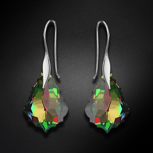 Sudraba auskari "Baroka IV (Vitrail Medium)" ar Swarovski™ kristāliem