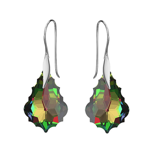 Sudraba auskari "Baroka IV (Vitrail Medium)" ar Swarovski™ kristāliem