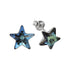 Children's silver earrings "Star (Bermuda Blue)" with Swarovski™ crystals