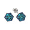 Silver Earrings "Rubicon II (Bermuda Blue)" with Swarovski™ Crystals