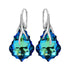 Silver Earrings "Baroque VI (Bermuda Blue)" with Swarovski™ Crystals