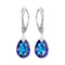 Silver Earrings "Moonlight (Bermuda Blue)" with Swarovski™ Crystals