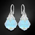 Silver Earrings "Baroque VI (Blue Aurora Borealis)" with Swarovski™ Crystals