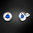 Silver Earrings "Astra (Capri Blue)" with Swarovski™ Crystals
