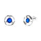 Silver Earrings "Astra (Capri Blue)" with Swarovski™ Crystals