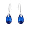 Silver Earrings "Baroque III (Capri Blue Comet Argent Light)" with Swarovski™ Crystals