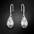 Silver Earrings "Baroque III (Comet Argent Light)" with Swarovski™ Crystals