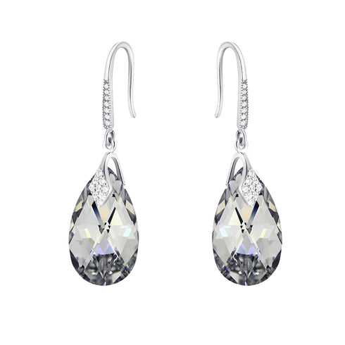 Silver Earrings "Baroque III (Comet Argent Light)" with Swarovski™ Crystals