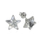 Children's silver earrings "Star" with Swarovski™ crystals