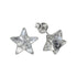Children's silver earrings "Star" with Swarovski™ crystals