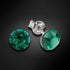Silver Earrings "Classic (Emerald)" with Swarovski™ Crystals