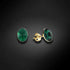 Silver earrings "Klaris V (Emerald)" with Swarovski™ crystals