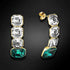 Silver Earrings "Imperial (Emerald)" with Swarovski™ Crystals