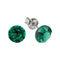 Silver Earrings "Classic (Emerald)" with Swarovski™ Crystals
